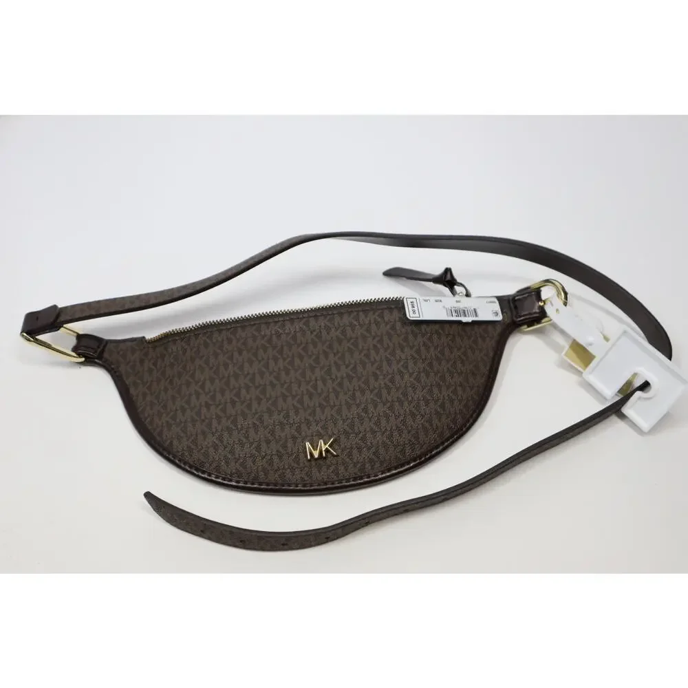 Michael Kors Genuine Leather Brown reversible Belt Bag Size L/XL‎